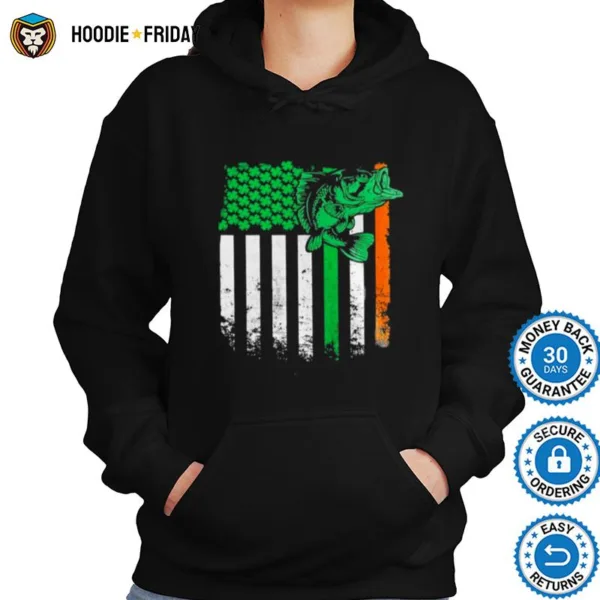 Fishing St Patricks Day Irish American Flag Shirts