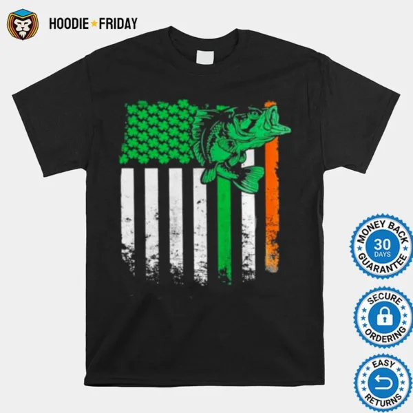 Fishing St Patricks Day Irish American Flag Shirts