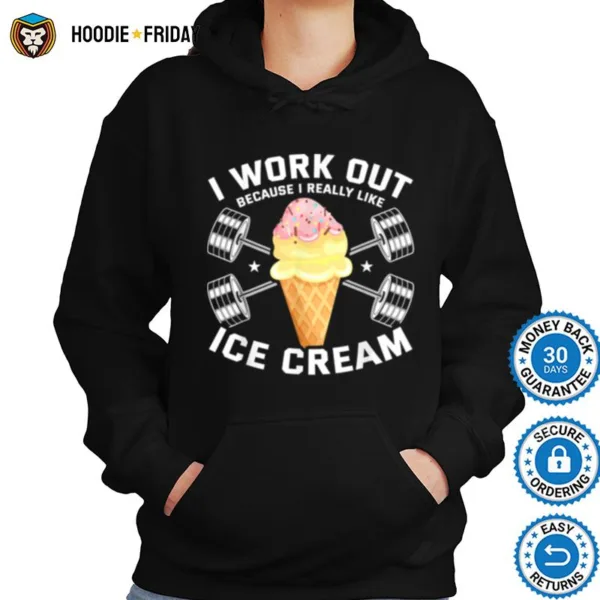 Fitness Trainer Ice Cream Bodybuilder Sweet Cheat Day Shirts