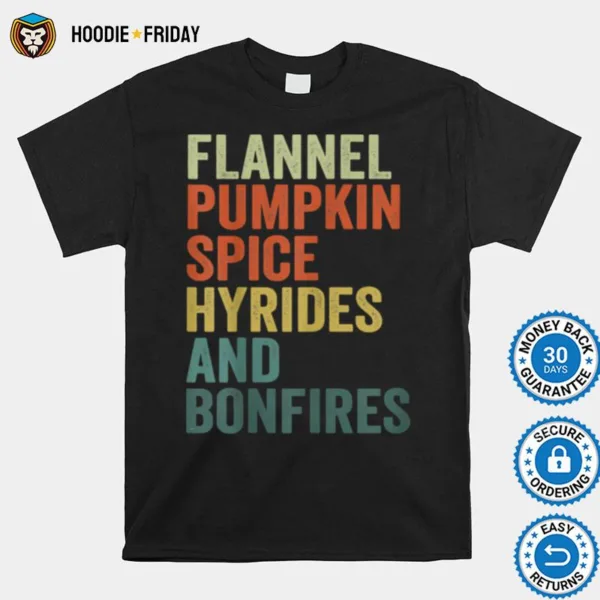 Flannel Pumpkin Spice Fall Saying Apparel Thanksgiving Shirts