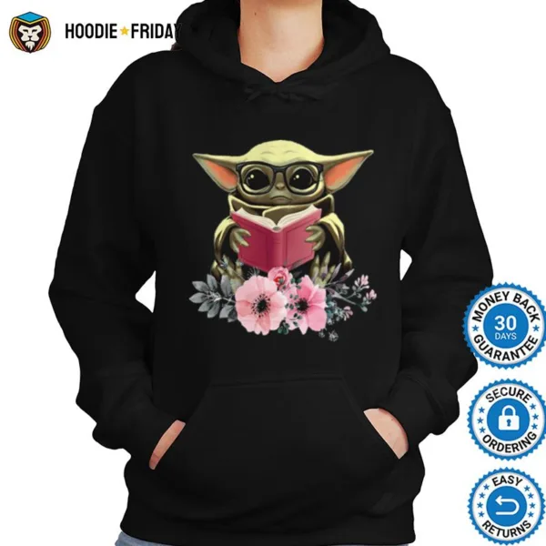 Flower Baby Yoda Reading Book  Gigapixel Shirts