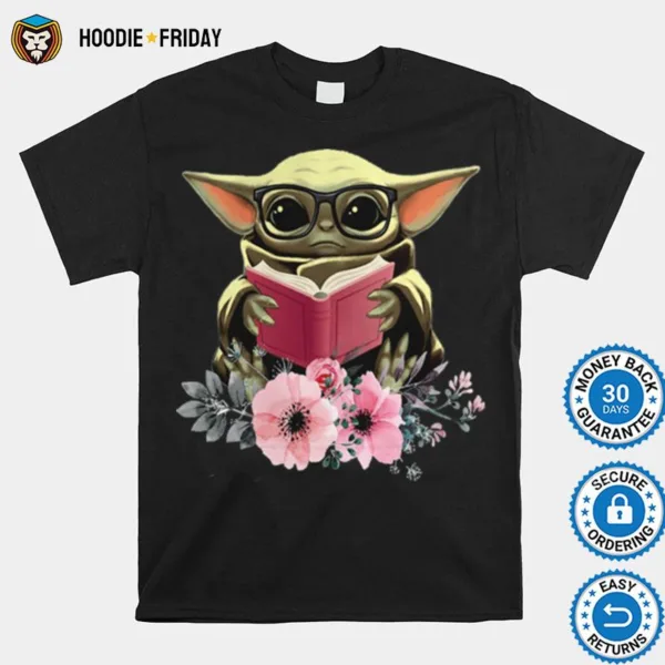 Flower Baby Yoda Reading Book  Gigapixel Shirts