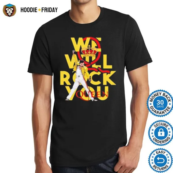 Freddie Mercury We Will Rock You Queen Shirts