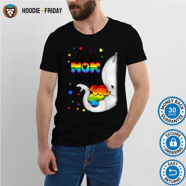 Free Mom Hugs Rainbow Heart Lgbt Flag Lgbt Pride Month T B0B3161Yws Shirts