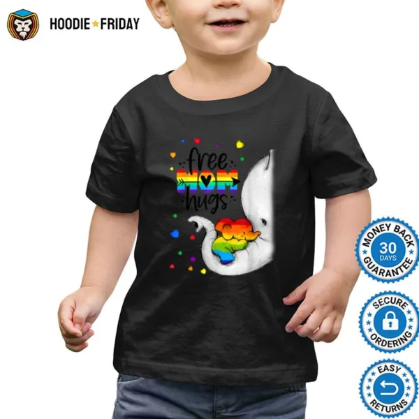 Free Mom Hugs Rainbow Heart Lgbt Flag Lgbt Pride Month T B0B3161Yws Shirts