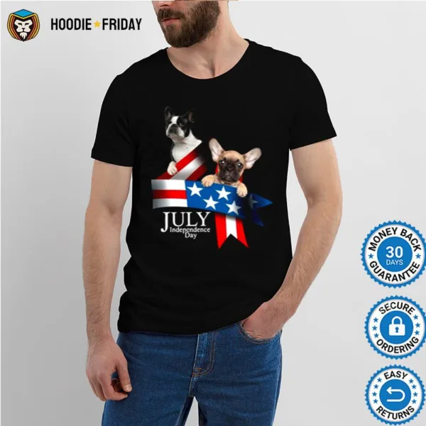 French Bulldog 4 Of July Independence Day American Flag Shirts