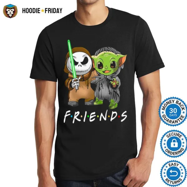 Friends With Baby Yoda And Jack Skelington Shirts