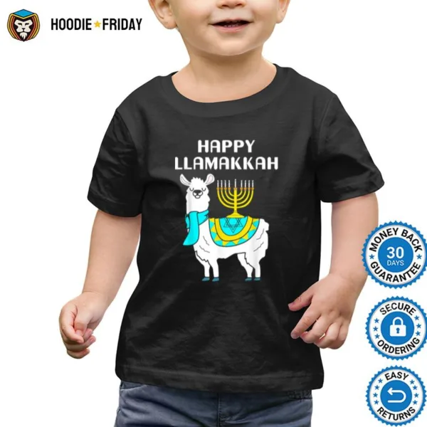 Funny Happy Llamakkah Hanukkah Chanukah Family Matching Shirts