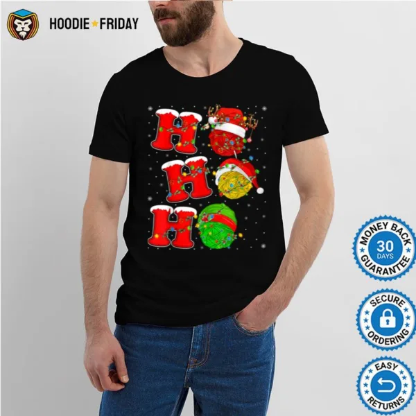 Funny Xmas Lights Santa Ho Ho Ho Knitting Christmas Shirts