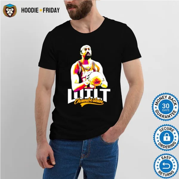 Geometric Design Wilt Chamberlain Basketball Fun Shirts