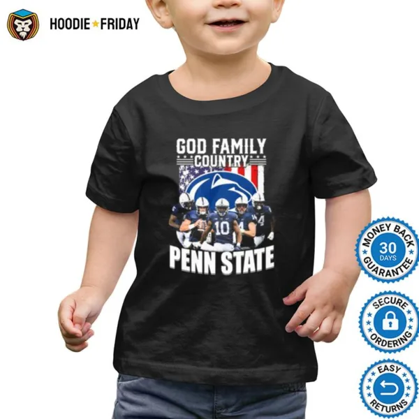 God Family Country Penn State Team American Flag Shirts