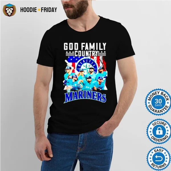 God Family Country Seattle Mariners Shirts