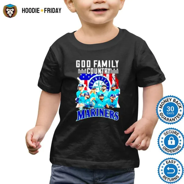 God Family Country Seattle Mariners Shirts