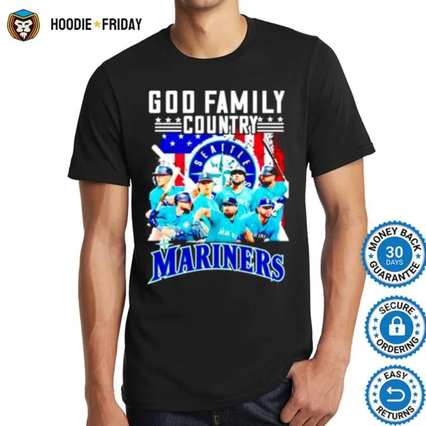 God Family Country Seattle Mariners Shirts