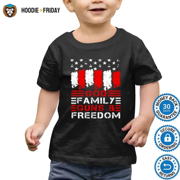 God Family Guns Freedom Pro Gun Vintage 2Nd Amendment Shirts