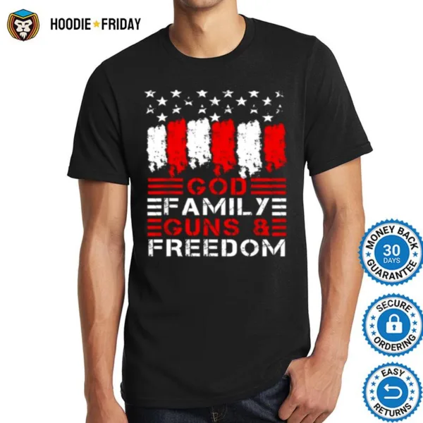 God Family Guns Freedom Pro Gun Vintage 2Nd Amendment Shirts