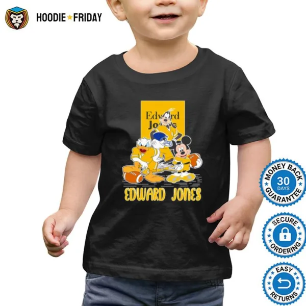 Goofy Donald Duck And Mickey Mouse Football Player Edward Jones Shirts