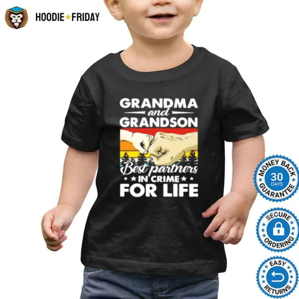 Grandma And Grandson Best Partners In Crime For Life Vintage Shirts