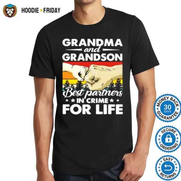 Grandma And Grandson Best Partners In Crime For Life Vintage Shirts