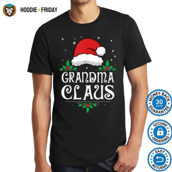 Grandma Claus    Christmas Funny Pajamas Family Xmas Shirts