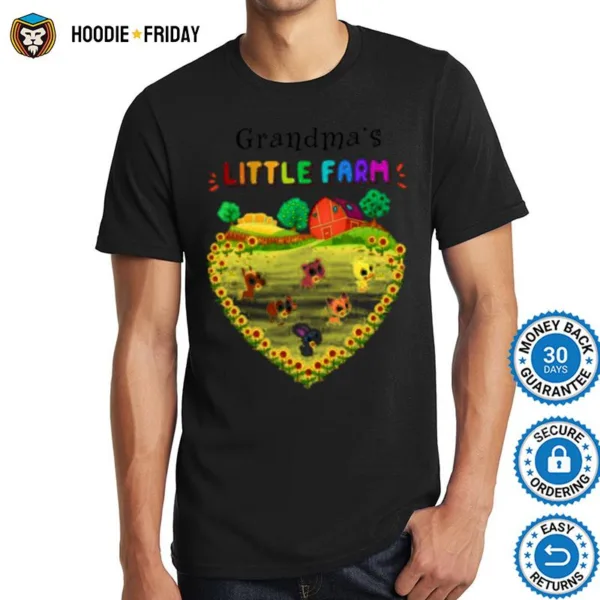 Grandmas Little Farm Sunflowers Heart Jackie Anna Julie Maria Andrea Jamie Custom Personalized Shirts