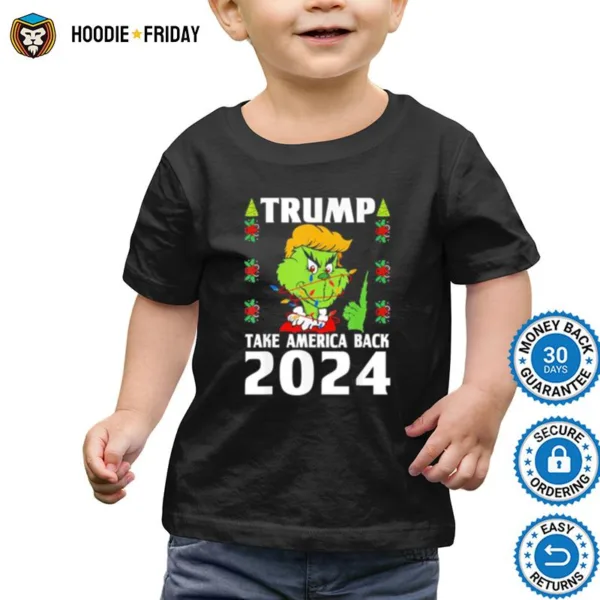 Grinch Trump 2024 Take America Back Tee Christmas Pajama Xmas Shirts