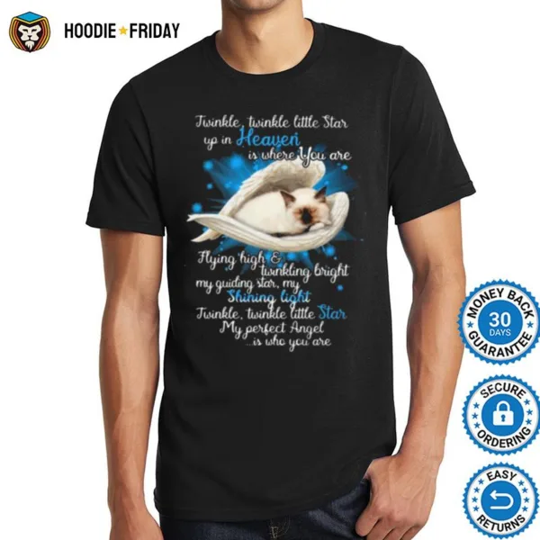 Grumpy Cat Angel Twinkle Little Star Up In Heaven Is Where You Are Shirts