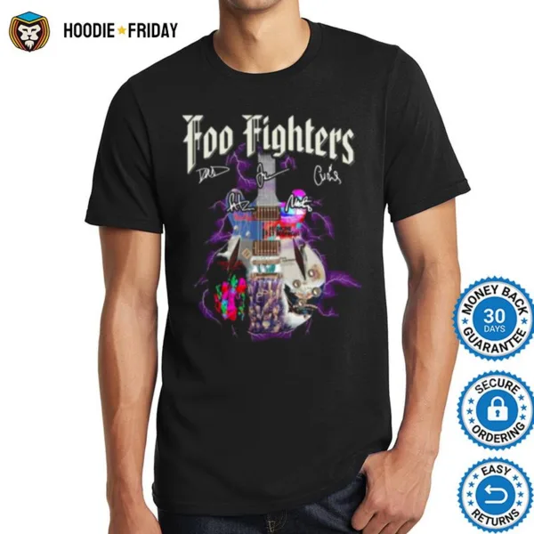 Guitar Foo Fighters Signatures Shirts