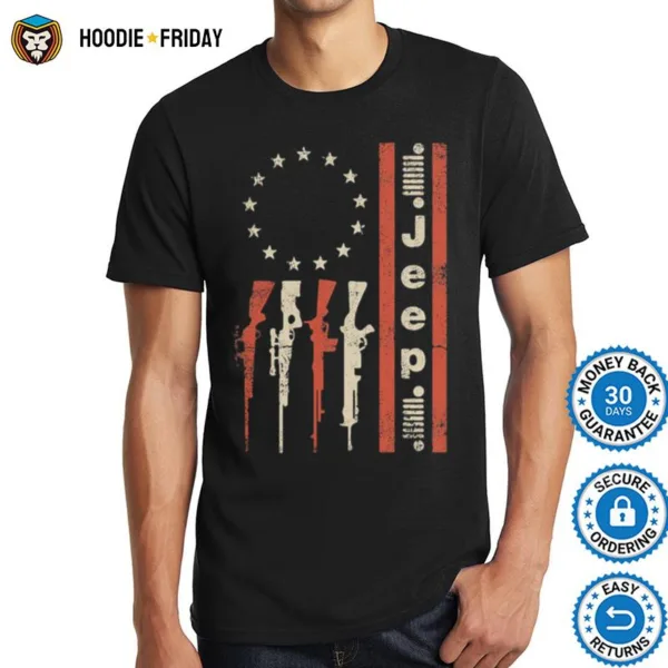 Guns Vintage American Flag Shirts