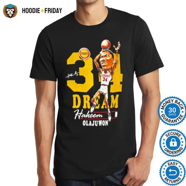 Hakeem Olajuwon Caricatures Houston Signature Shirts