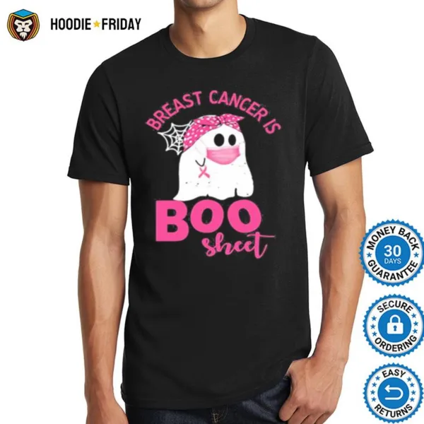 Halloween Ghost Breast Cancer Awareness Is Boo Sheet Shirts