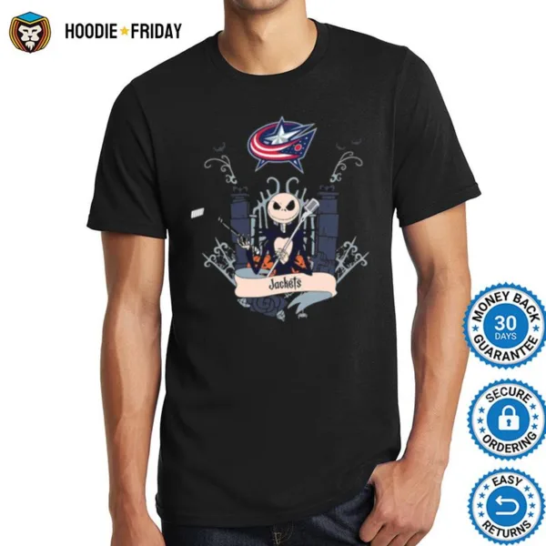 Halloween Jack Skellington Columbus Blue Jackets Shirts