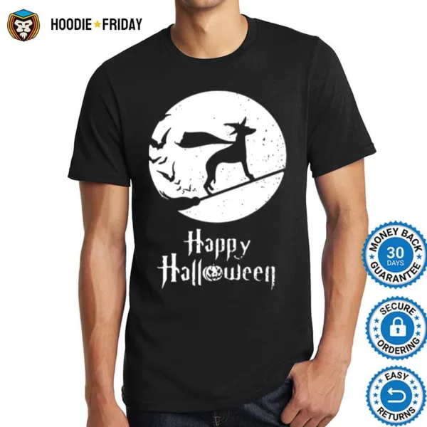 Halloween Witch Whippet Dog Lover Shirts