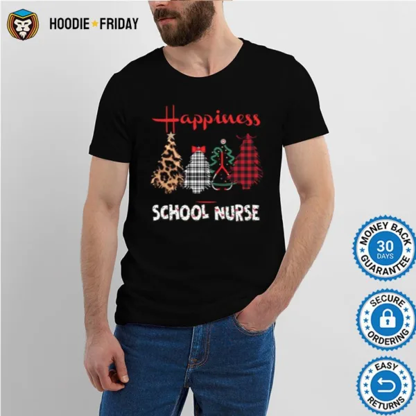 Happiness Is Being A School Nurse Christmas Shirts