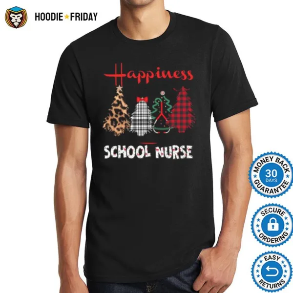 Happiness Is Being A School Nurse Christmas Shirts