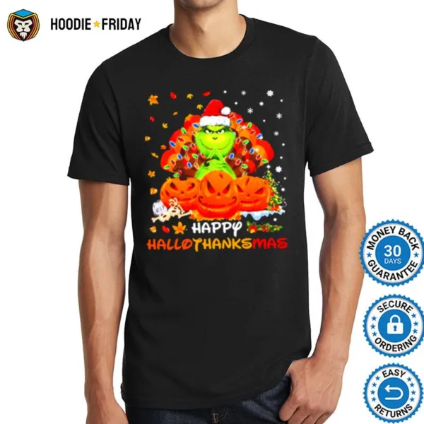 Happy Hallothanksmas Grinch Pumpkin Shirts