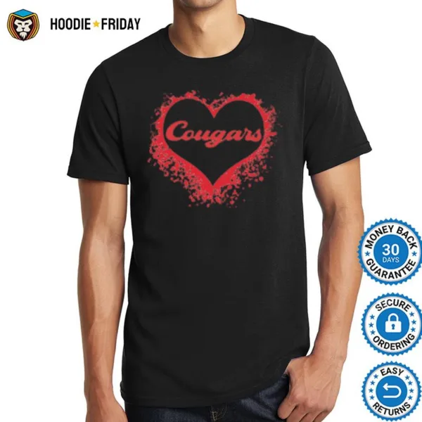 Heart School Spirit Cougars Shirts